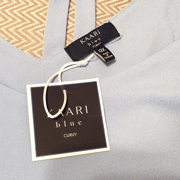NWT. Kaari Blue baby blue tank with bow back. Size 0x. - Picture 3 of 4